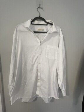 Michael Kors White Shirt 18.5 34/35. Button Down Dress Short